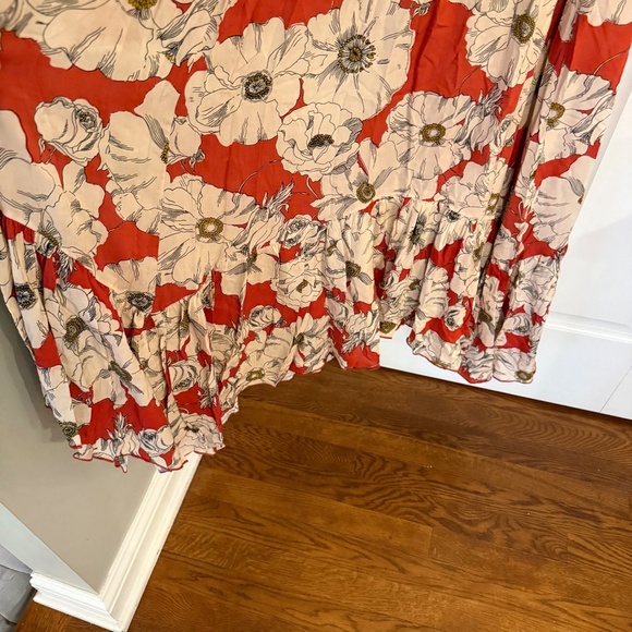 Free People Heatwave Printed Maxi Dress in Sunset Combo Red Floral 45180 - Picture 6 of 13